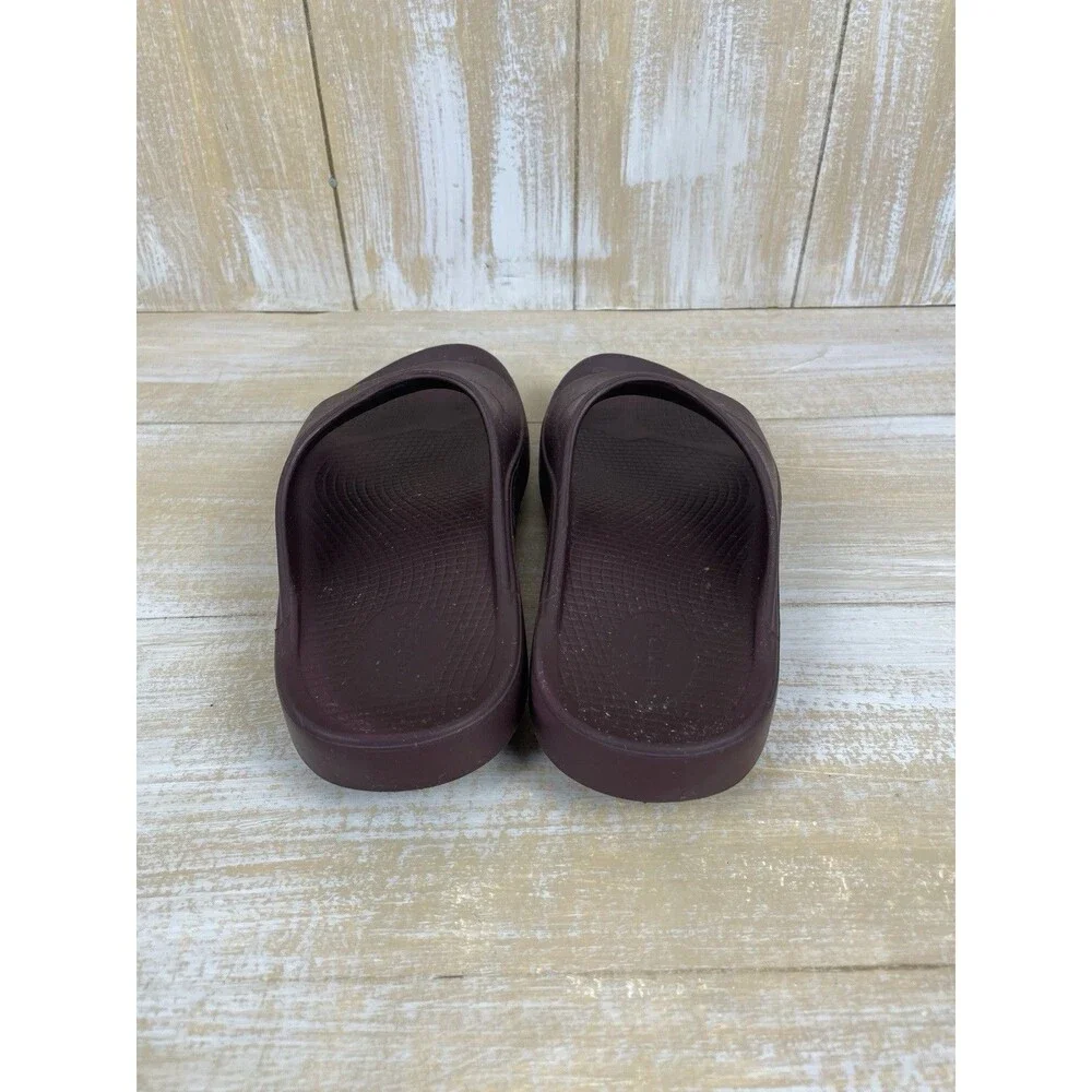OOFOS Burgundy Ooahh Sport Recovery Slide Sandals M8/W10 EU 41
